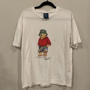 Men's Polo Bear by Ralph Lauren White Tshirt Sz M